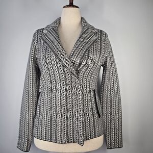 Rachel Zoe Black & White Textured Knit Blazer Size Medium